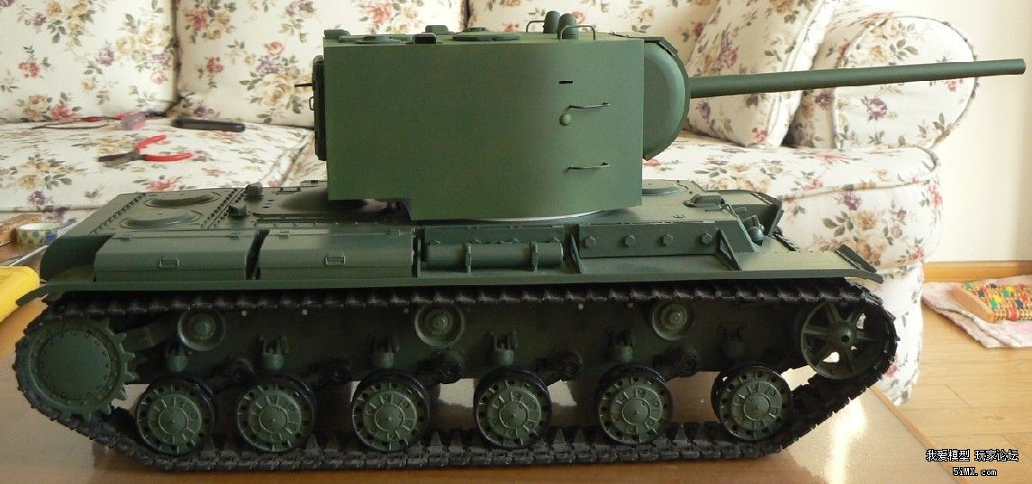 kv-2 107制作过程——1:16恒龙kv-1底盘 46楼更新最终细节