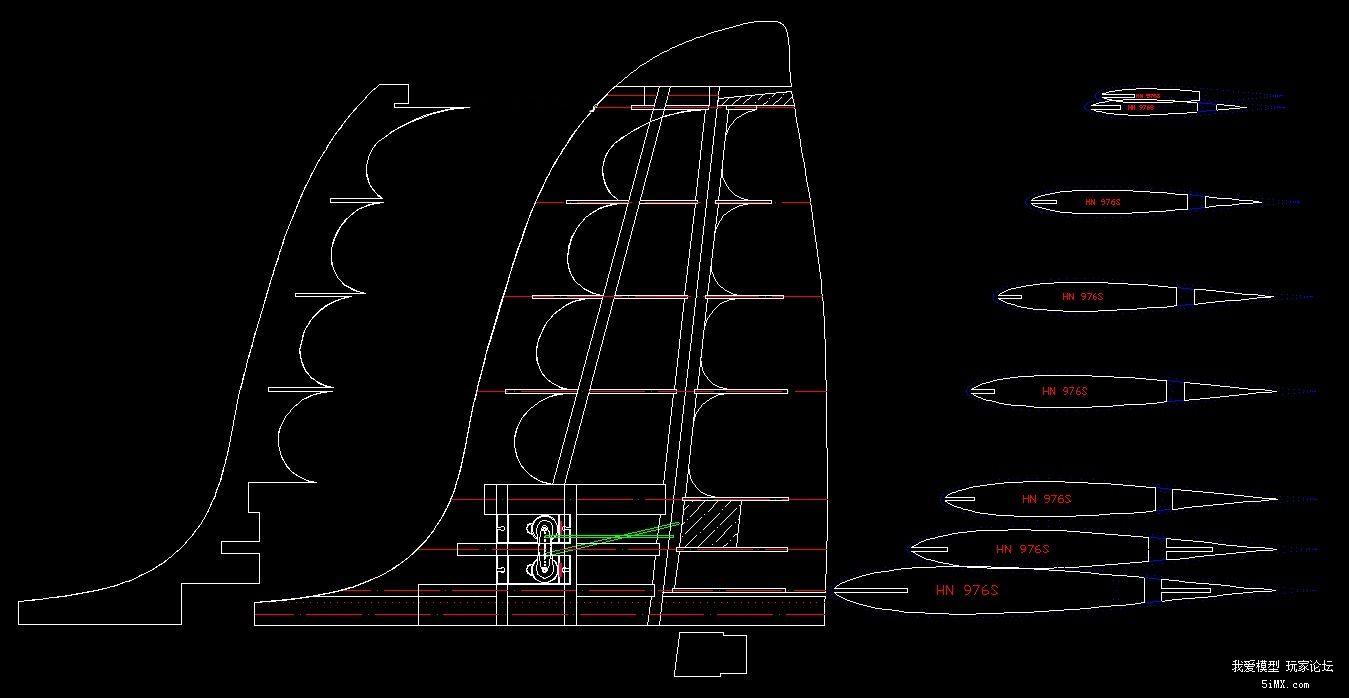我也学习设计制作一架轻木结构的滑翔机翼展2660前五楼随时更新设计图