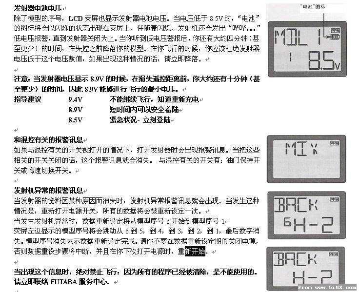 【大力电子】FUTABA 6EXHP 带插图中文说明书 FUTABA,hp连理之木 作者:沈淼章 7219 